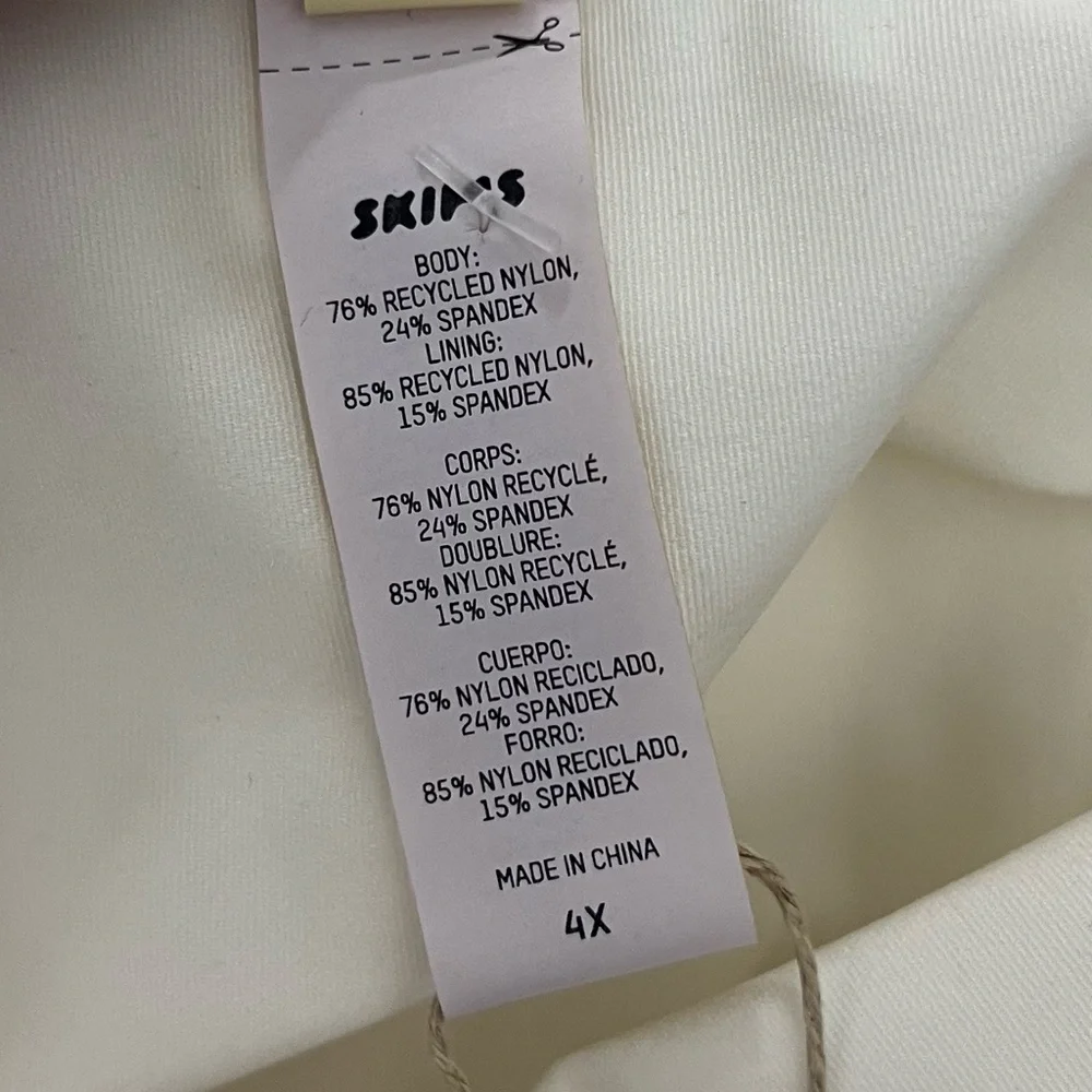 Skims Swim Tank Dress White Size 4X